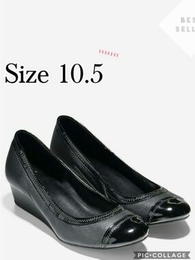 Cole Haan shiny toe wedges